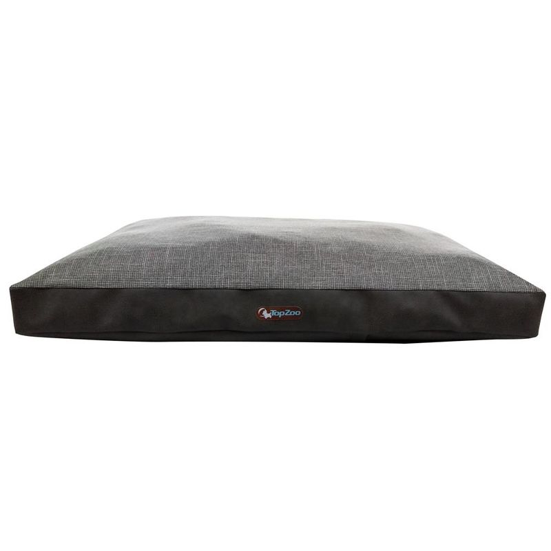 TOPZOO Matelas Chien Déhoussable Simili Cuir Gris XL110