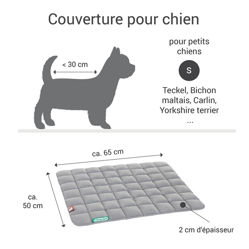 Doctor Bark Couverture matelassée pour chiens