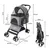 Poussette Chien 20 kg - Chariot à 4 Roues - Gris Poussette Chien 20 kg - Chariot à 4 Roues - Gris
