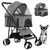 Poussette Chien 20 kg - Chariot à 4 Roues - Gris Poussette Chien 20 kg - Chariot à 4 Roues - Gris