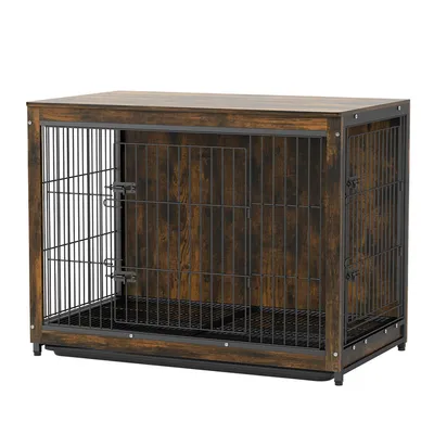 Cage d'intérieur en bois BINGOPAW pour chien Jusqu’à 50 kg