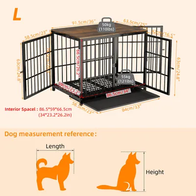 Cage d'intérieur 3 Portes BINGOPAW pour chien