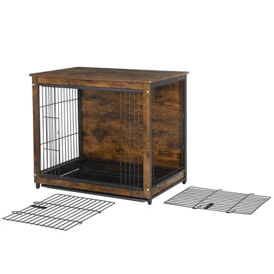 Cage d'intérieur en bois BINGOPAW pour chien Jusqu’à 30 kg