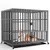 Cage d'intérieur trois portes BINGOPAW pour chien sur roulette