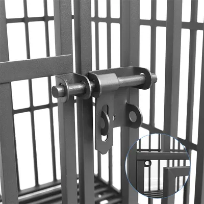 Cage d'intérieur trois portes BINGOPAW pour chien sur roulette