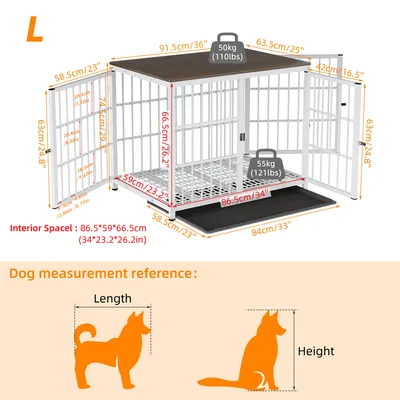 Cage d'intérieur 3 Portes BINGOPAW pour chien
