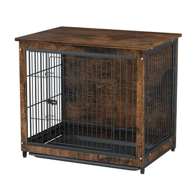 Cage d'intérieur en bois BINGOPAW pour chien Jusqu’à 20 kg