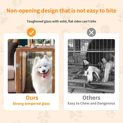 Cage Chien Transparent caisse pour Animaux à Roulette avec 2 Porte