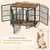 Cage d'intérieur quatre portes BINGOPAW avec Diviseur Amovible pour Chien
