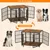 Cage d'intérieur quatre portes BINGOPAW avec Diviseur Amovible pour Chien