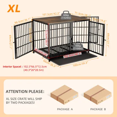 Cage d'intérieur 3 Portes BINGOPAW pour chien
