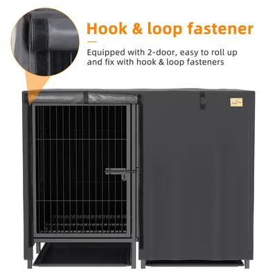 Cage d'intérieur deux portes BINGOPAW avec housse pour chien