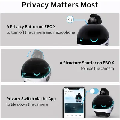 Enabot EBO X - Robot familial pour animaux de compagnie