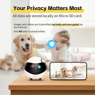 Enabot EBO AIR - Caméra mobile pour animaux de compagnie