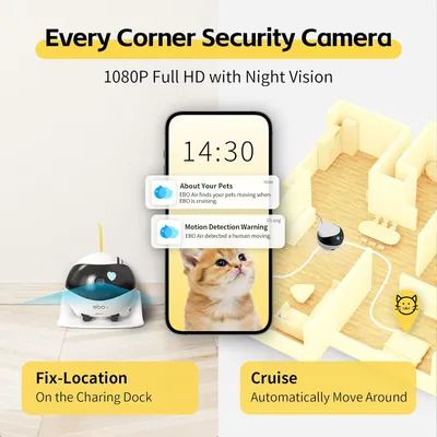 Enabot EBO AIR - Caméra mobile pour animaux de compagnie