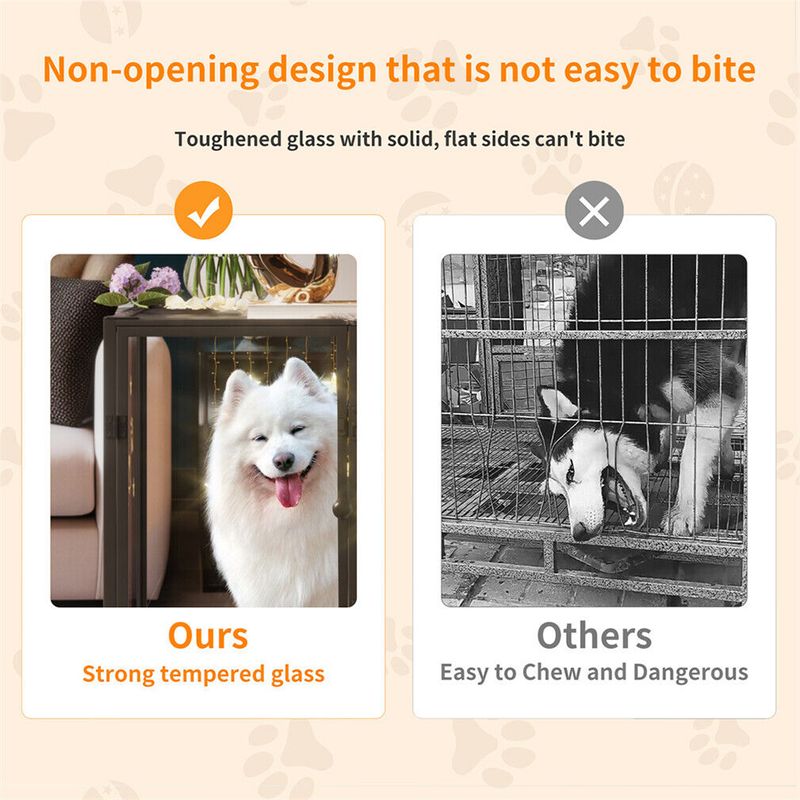 Cage Chien Transparent caisse pour Animaux à Roulette avec 2 Porte