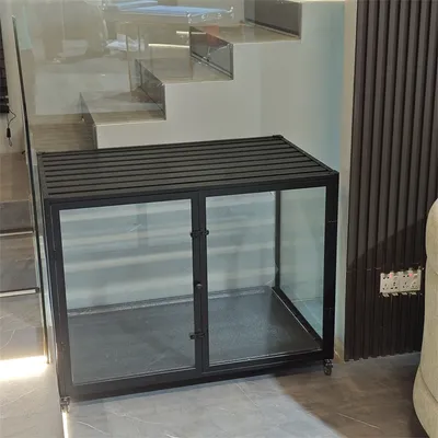 Cage Chien Transparent caisse pour Animaux à Roulette avec 2 Porte Cage Chien Transparent caisse pour Animaux à Roulette avec 2 Porte