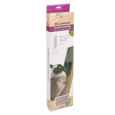 Griffoir  en carton 46 cm x 12 cm H 3.7 cm pour chat