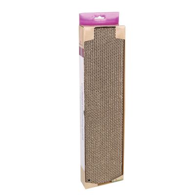Griffoir  en carton 46 cm x 12 cm H 3.7 cm pour chat