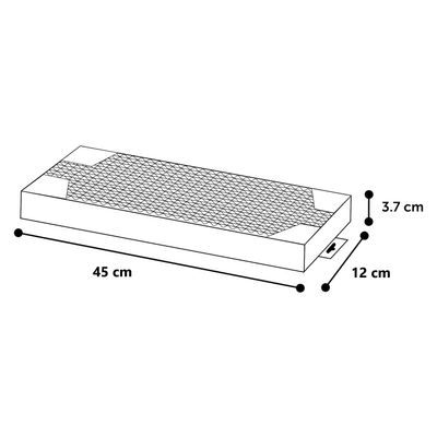 Griffoir  en carton 46 cm x 12 cm H 3.7 cm pour chat