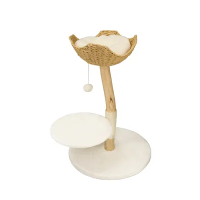 BINGOPAW Arbre à chat en Bois Naturel Living La Tour
