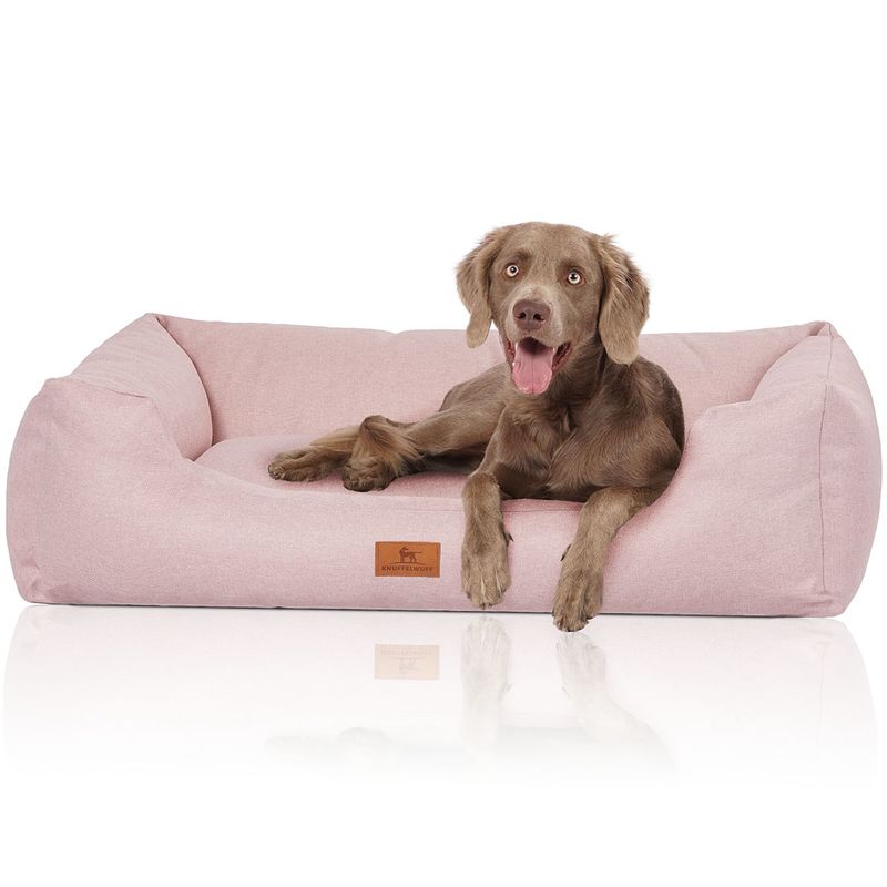 Knuffelwuff Hundebett Emma aus Velours in Pastellfarben