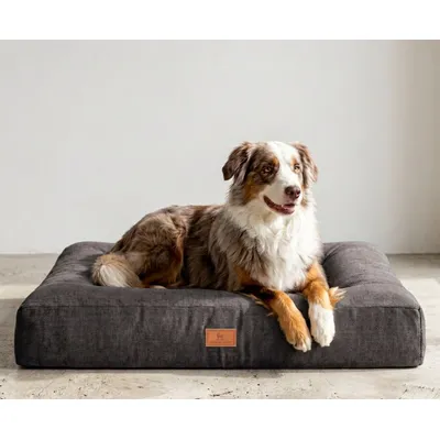 Knuffelwuff orthopädisches Hundebett aus Velours mit Handwebcharakter Sofia