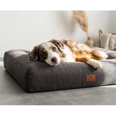 Knuffelwuff orthopädisches Hundebett aus Velours mit Handwebcharakter Sofia