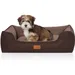 Knuffelwuff Hundebett Luke aus Velours mit feinem Handwebcharakter