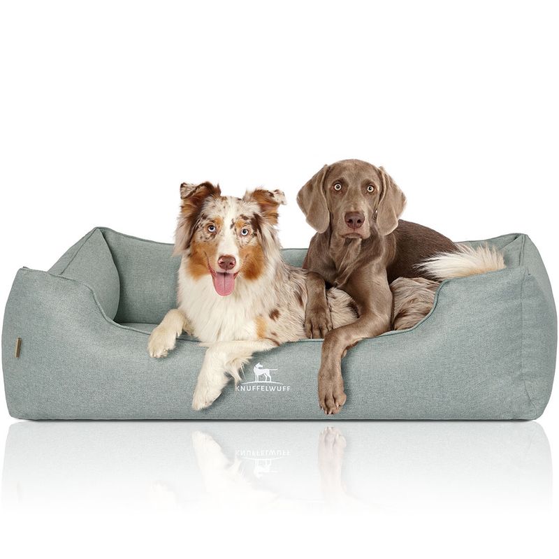 Knuffelwuff Orthopädisches Hundebett Luisa aus Velours Sunshine Edition
