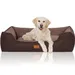 Knuffelwuff Hundebett Luke aus Velours mit feinem Handwebcharakter