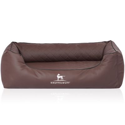 Knuffelwuff Orthopädisches Hundebett Madison laser-gestepptem Kunstleder