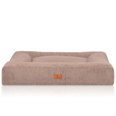 Knuffelwuff orthopädisches Hundebett aus Velours mit Handwebcharakter Sofia