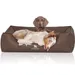 Knuffelwuff Hundebett Henderson aus marmoriertem Kunstleder
