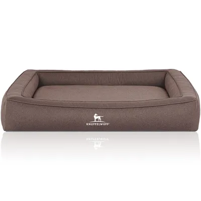 Knuffelwuff Orthopädisches Hundebett aus Velours mit Handwebcharakter Yukon