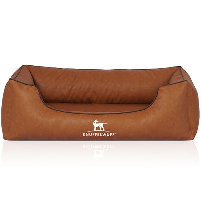 Knuffelwuff Hundebett Henderson aus marmoriertem Kunstleder