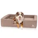 Knuffelwuff orthopädisches Hundebett mit Wendekissen aus Velours Bellamy