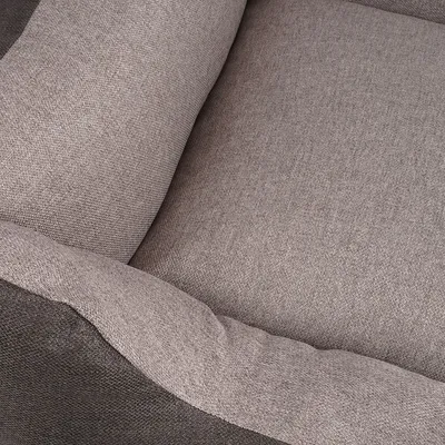 Knuffelwuff Hundebett Luke aus Velours mit feinem Handwebcharakter