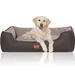 Knuffelwuff Hundebett Luke aus Velours mit feinem Handwebcharakter