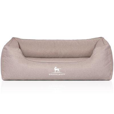 Knuffelwuff Orthopädisches Hundebett Luisa aus Velours Sunshine Edition