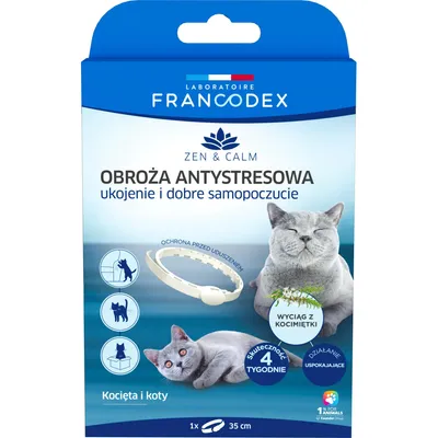 Francodex Collier Anti-Stress apaisement et bien-être pour chatons et chats Francodex Collier Anti-Stress apaisement et bien-être pour chatons et chats
