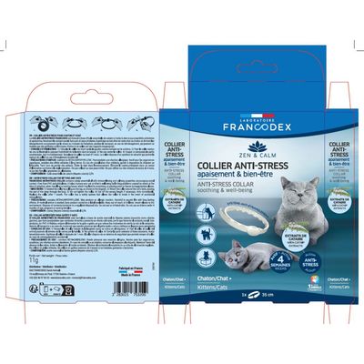 Francodex Collier Anti-Stress apaisement et bien-être pour chatons et chats