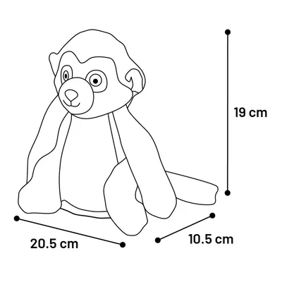Jouet Drala Singe Brun H 21 cm pour chien