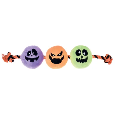 Doogy Peluche 3 monstres Halloween avec corde Doogy Peluche 3 monstres Halloween avec corde