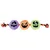 Doogy Peluche 3 monstres Halloween avec corde Doogy Peluche 3 monstres Halloween avec corde