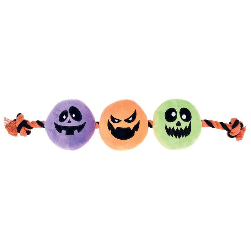 Doogy Peluche 3 monstres Halloween avec corde