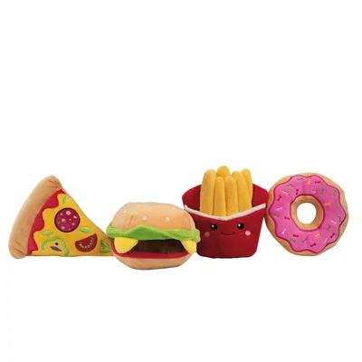 Doogy Lot de 4 peluches "Fast Food" Doogy Lot de 4 peluches "Fast Food"