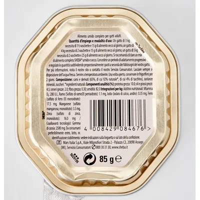 Sheba Pate Classics avec Turquie 85 g, 22 Plateaux