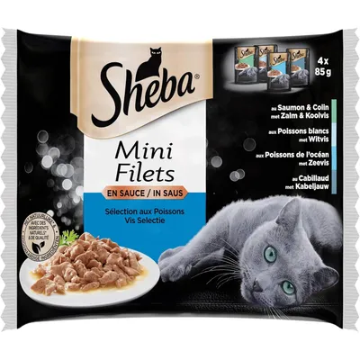 Sheba Délice Set de 13 x 4 Sachets Fraîcheur aux Poissons en Sauce Sheba Délice Set de 13 x 4 Sachets Fraîcheur aux Poissons en Sauce