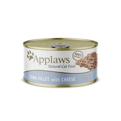 Applaws 100% Alimentation humide naturelle pour chat Thon avec fromage en b